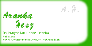 aranka hesz business card
